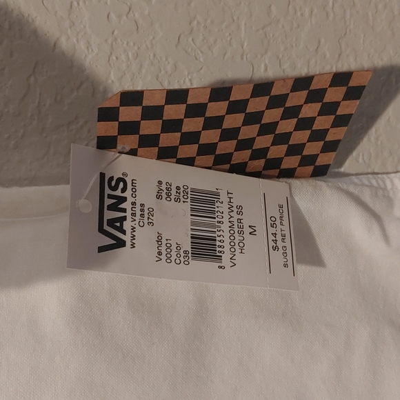 VANS Men's Houser Short Sleeve White Shirt - size Medium - NEW w/tag - Picture 5 of 10